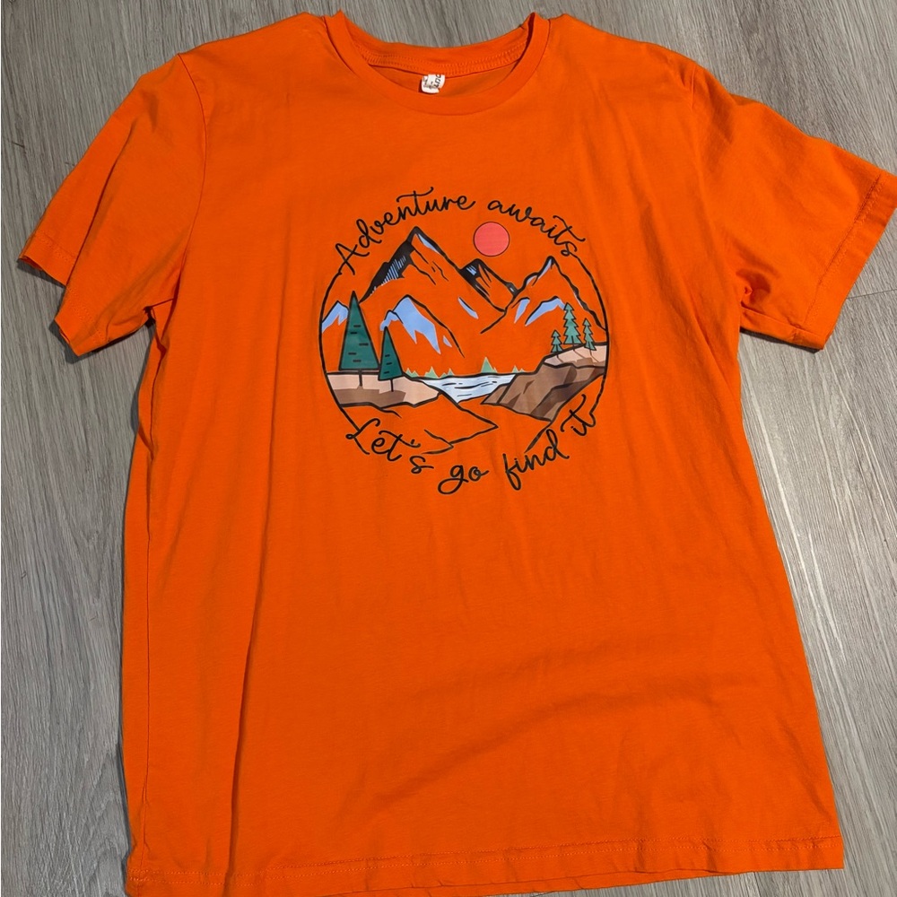 Vibrant Orange Adventure Tee